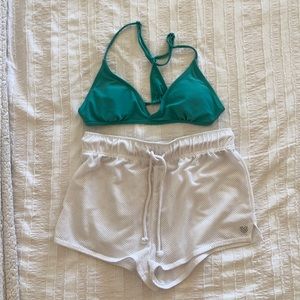 RVCA Turquoise Bikini Top